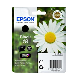 Cartouche d'encre originale - EPSON 18 - noir - (C13T18014012)