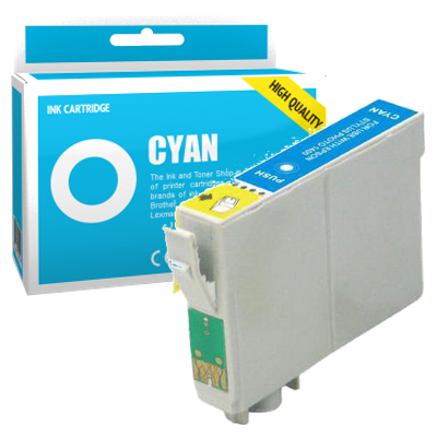 Cartouche d'encre compatible - EPSON T0712/T0892 - cyan - (C13T07124011/C13T08924011)