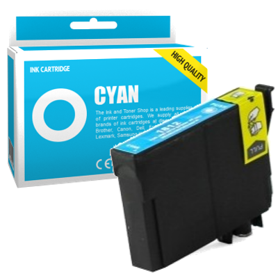 Cartouche d'encre compatible - EPSON 18XL - cyan - (C13T18124010) - grande capacité