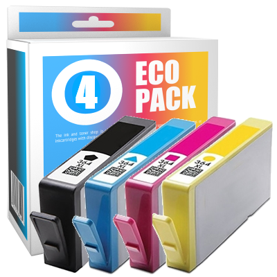 Pack de 4 cartouches d'encre compatibles - HP 364XL - noir + cyan + magenta + jaune - (SM596EE) - grande capacité