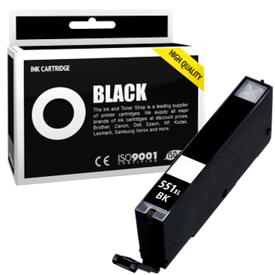 Cartouche d'encre compatible - CANON 551XL/CLI551BKXL - noir - (6443B001) - grande capacité