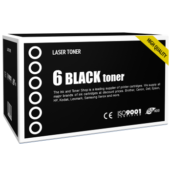 Pack de 6 toners compatibles - RICOH 1214888261 TYPE 12706 - 6 noir
