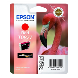 Cartouche d'encre originale - EPSON T0877 - rouge - (C13T08774010)