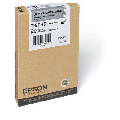 Cartouche d'encre originale - EPSON T6039 - gris clair - (C13T603900)