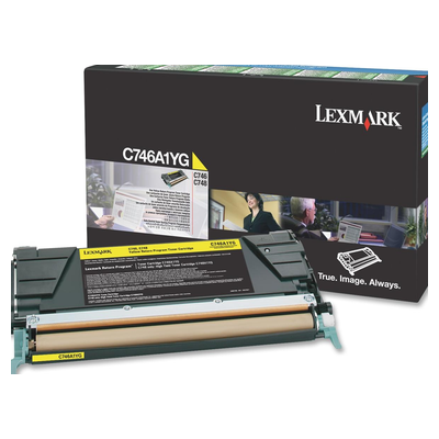 Toner original - LEXMARK C746A1YG - jaune - (C746A1YG)