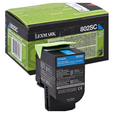 Toner original - LEXMARK 802SC - cyan - (80C2SC0)