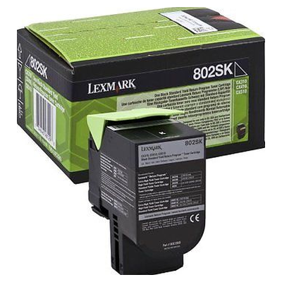 Toner original - LEXMARK 802SK - noir - (80C2SKE)