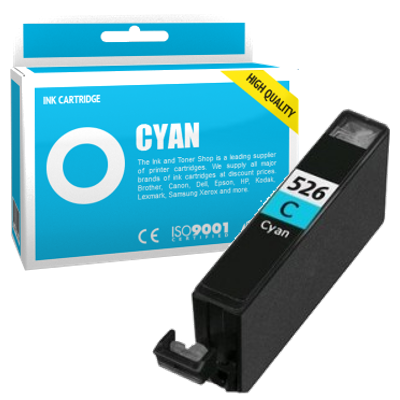 Cartouche d'encre compatible - CANON 526 C/CLI526C - cyan - (4541B001)