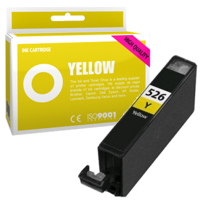 Cartouche d'encre compatible - CANON 526 Y/CLI526Y - jaune - (4543B001)