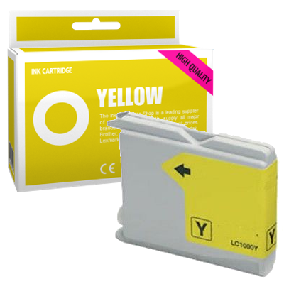 Cartouche d'encre compatible - BROTHER LC1000 - jaune - (LC1000-Y)