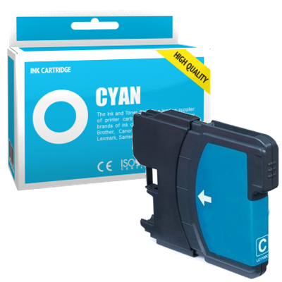 Cartouche d'encre compatible - BROTHER LC1100 - cyan - (LC1100-C)