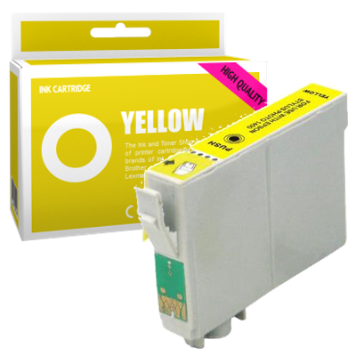 Cartouche d'encre compatible - EPSON T1284 - jaune - (C13T12844011)