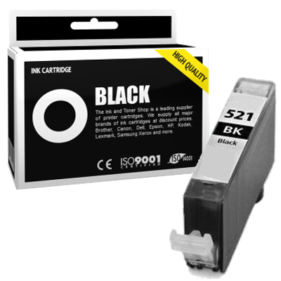 Cartouche d'encre compatible - CANON 521 BK/CLI521BK - noir - (2933B001)