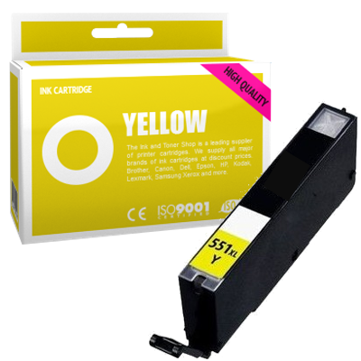 Cartouche d'encre compatible - CANON 551XL/CLI551YXL - jaune - (6446B001) - grande capacité