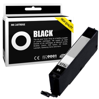 Cartouche d'encre compatible - CANON 571XL/CLI571 BK - noir - (0331C001) - grande capacité