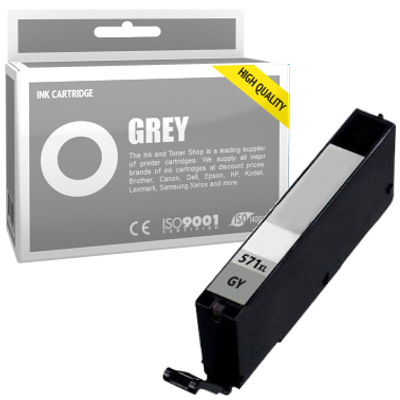 Cartouche d'encre compatible - CANON 571XL/CLI571 GY - gris - (0335C001) - grande capacité