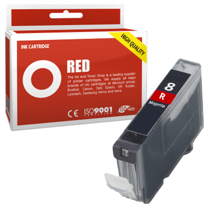 Cartouche d'encre compatible - CANON 8 R/CLI8R - rouge - (0626B001)
