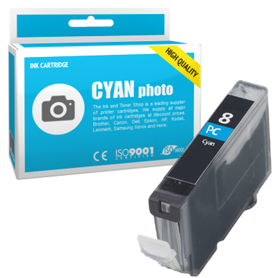 Cartouche d'encre compatible - CANON 8 PC/CLI8PC - cyan photo - (0624B001)
