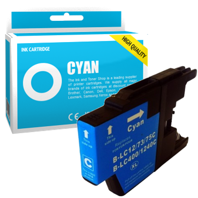 Cartouche d'encre compatible - BROTHER LC1240C - cyan - (LC1240-C)