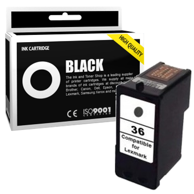 Cartouche d'encre compatible - LEXMARK 36XL - noir - (18C2170E*) - grande capacité