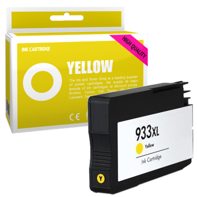 Cartouche d'encre compatible - HP 933XL - jaune - (CN056AE) - grande capacité