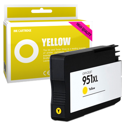 Cartouche d'encre compatible - HP 951XL - jaune - (CN048AE) - grande capacité