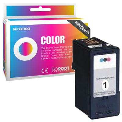 Cartouche d'encre compatible - LEXMARK 1 - couleur - (18X0781)