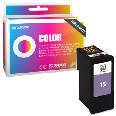 Cartouche d'encre compatible - LEXMARK 15 - couleur - (18C2110E)