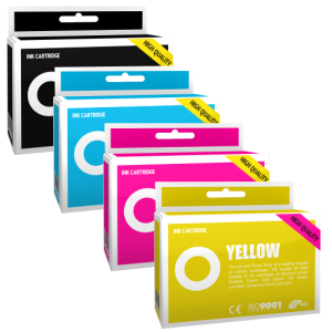 Pack de 4 cartouches d'encre compatibles - EPSON 27XL - 1 noir + 1 cyan + 1 magenta + 1 jaune - (C13T27154010*)