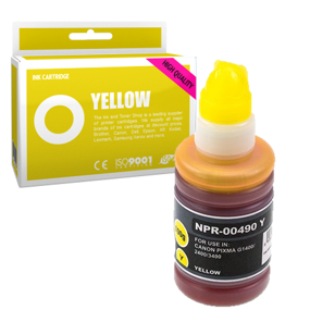 Cartouche d'encre compatible - CANON GI490Y - jaune - (0666C001)