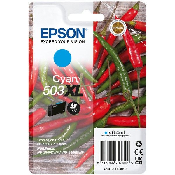 Cartouche d'encre originale - EPSON 503XL - cyan - (C13T09R24010) - grande capacité