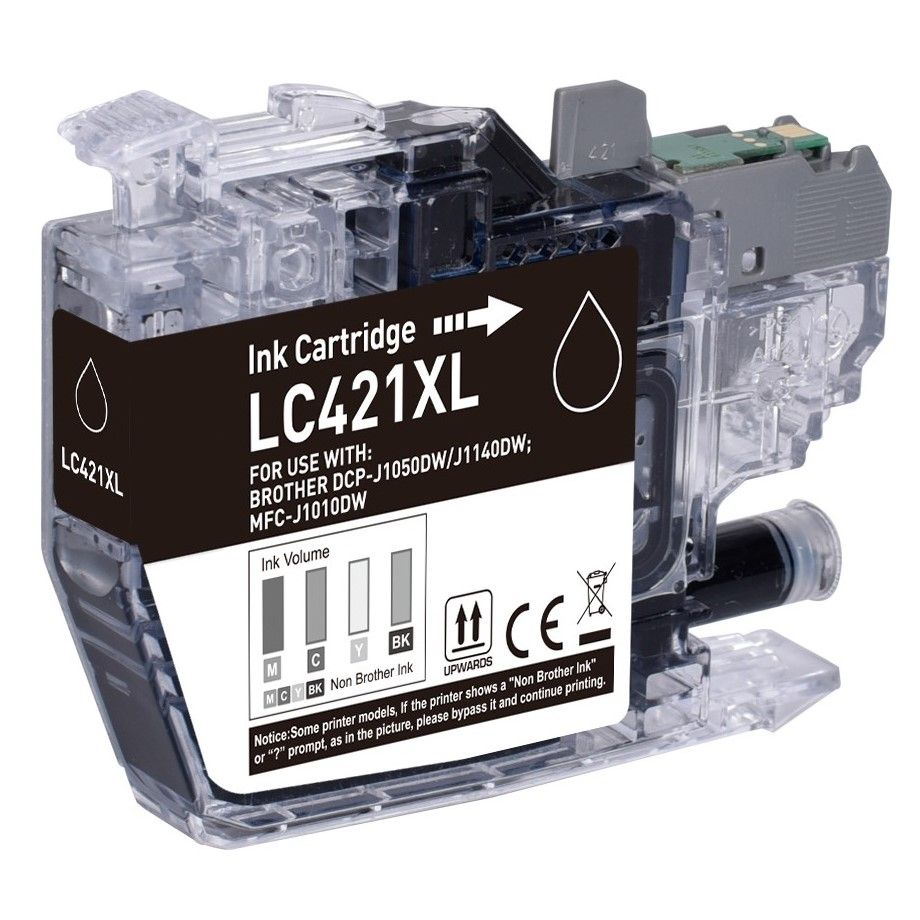 Cartouche d'encre compatible - BROTHER LC421XLBK - noir - (LC-421XL-BK) - grande capacité