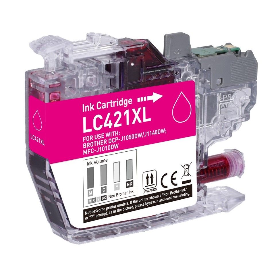 Cartouche d'encre compatible - BROTHER LC421XLM - magenta - (LC-421XL-M) - grande capacité