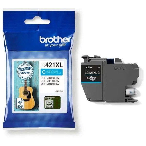 Cartouche d'encre originale - BROTHER LC421XLC - cyan - (LC-421XL-C) - grande capacité
