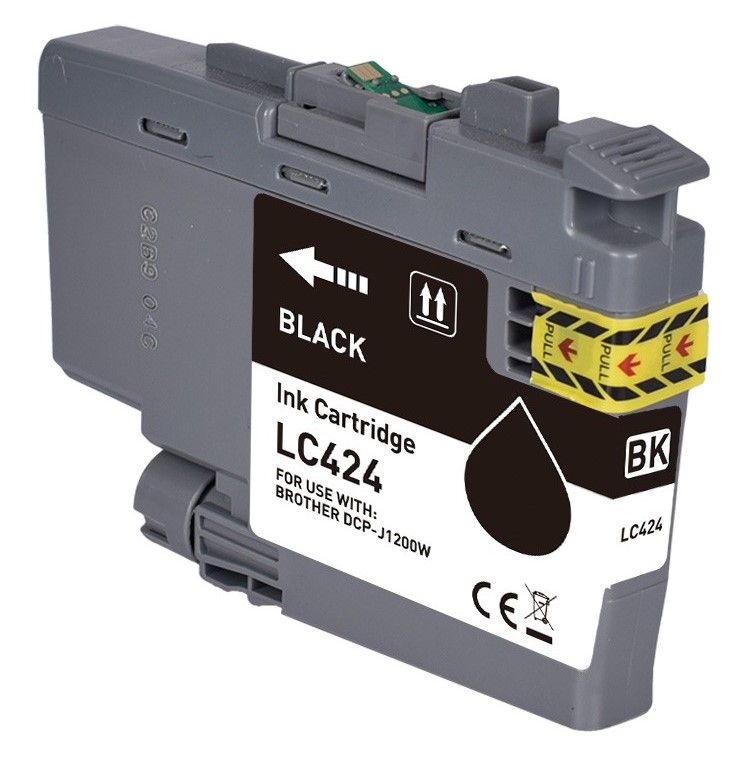 Cartouche d'encre compatible - BROTHER LC424BK - noir - (LC-424-BK)