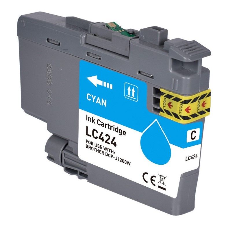 Cartouche d'encre compatible - BROTHER LC424C - cyan - (LC-424-C)