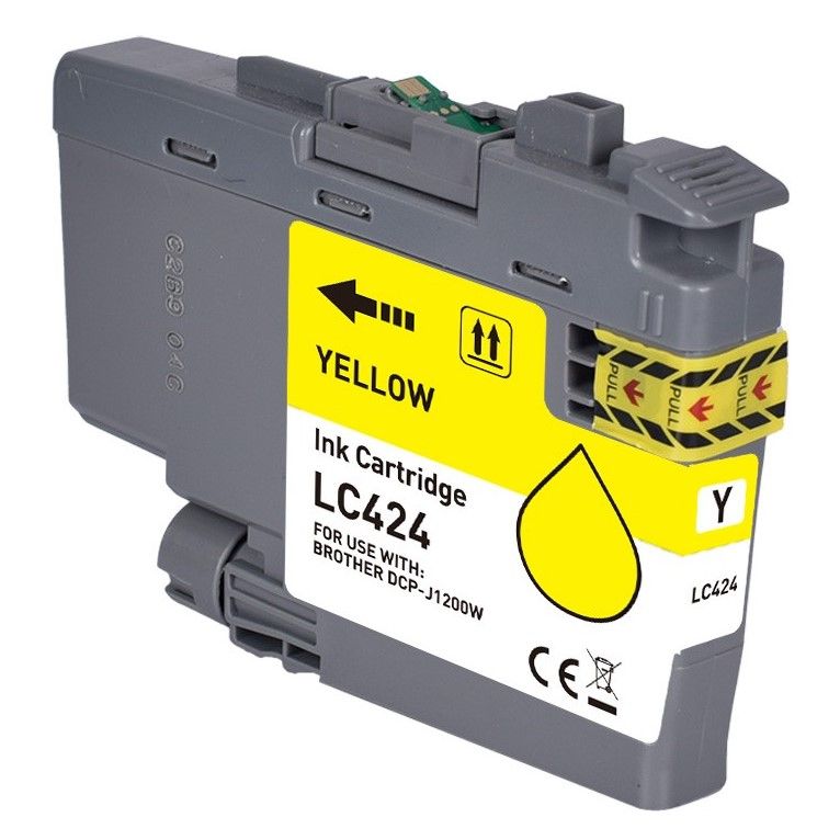 Cartouche d'encre compatible - BROTHER LC424Y - jaune - (LC-424-Y)
