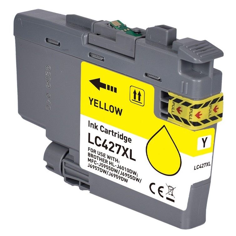 Cartouche d'encre compatible - BROTHER LC427XLY - jaune - (LC-427XL-Y) - grande capacité