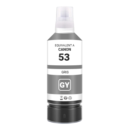 Bouteille d'encre compatible - CANON GI53GY - grise - (4708C001)