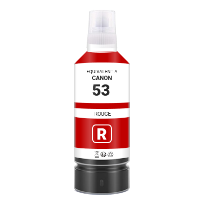 Bouteille d'encre compatible - CANON GI53R - rouge - (4717C001)