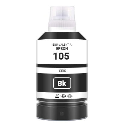 Bouteille d'encre compatible - EPSON 105 - noir - (C13T00Q140)
