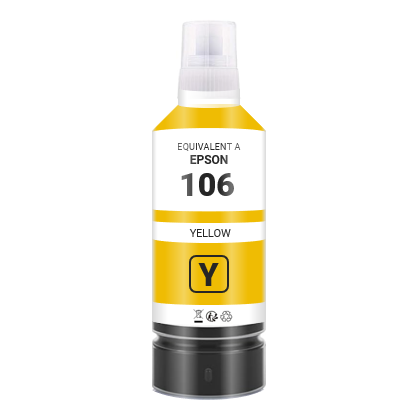 Bouteille d'encre compatible - EPSON 106 - jaune - (C13T00R440)