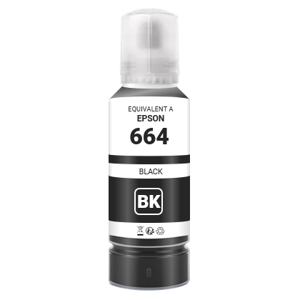 Bouteille d'encre compatible - EPSON 664 - noir - (C13T66414A)