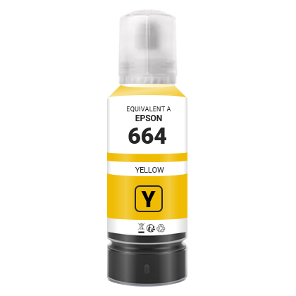 Bouteille d'encre compatible - EPSON 664 - jaune - (C13T66444A)