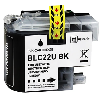 Cartouche d'encre compatible - BROTHER LC22UBK - noir - (LC22UBK)